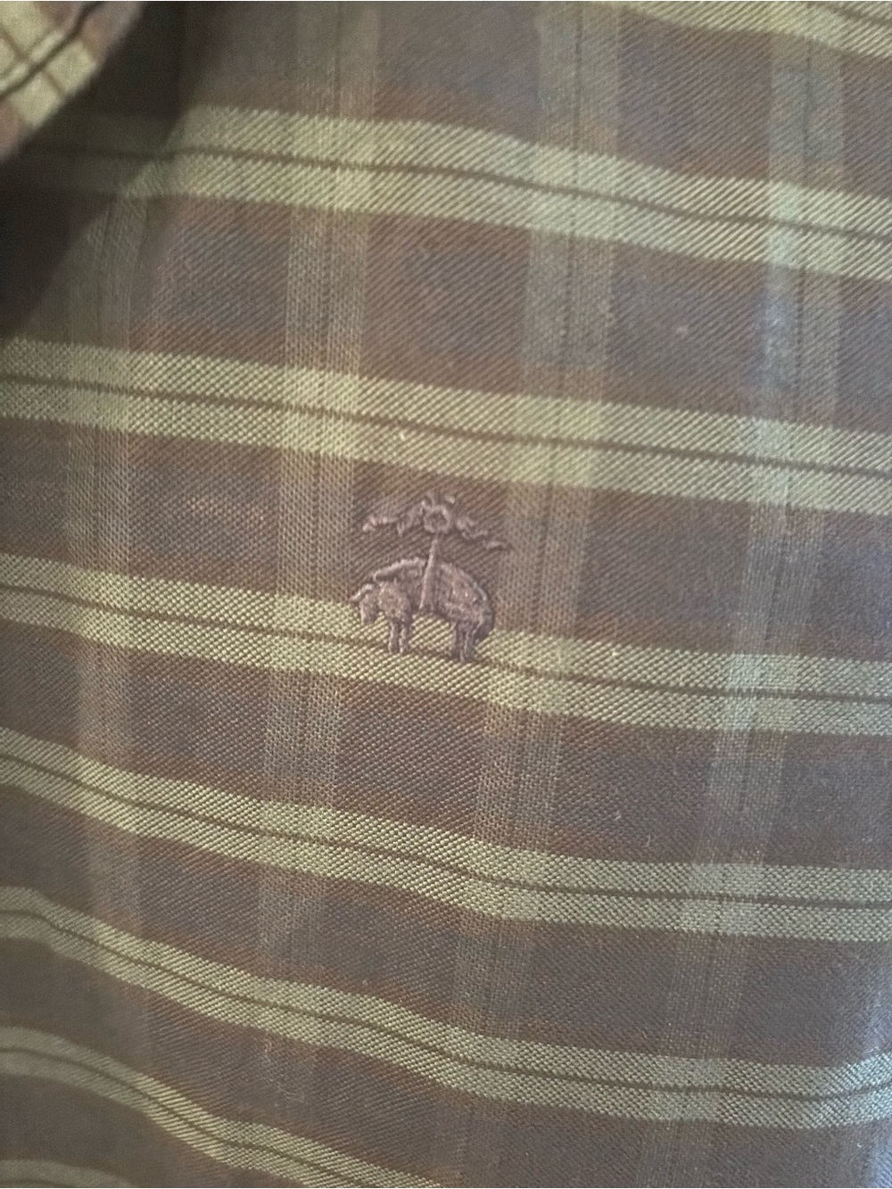Brooks Brothers Blue and Green Plaid Button-Down Shirt